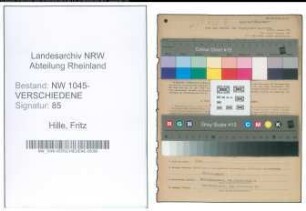Entnazifizierung Fritz Hille , geb. 29.09.1897 ()
