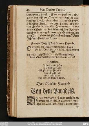 Das Vierdte Capitel, Von dem Paradeiß.