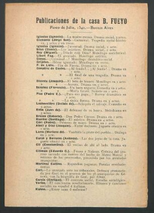 Publicaciones de la casa B. Fueyo