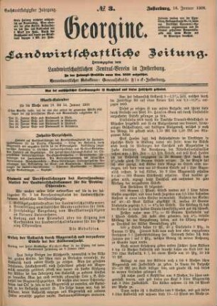 Sechsundsiebzigster Jahrgang. No. 3. Insterburg, 16. Januar 1908.