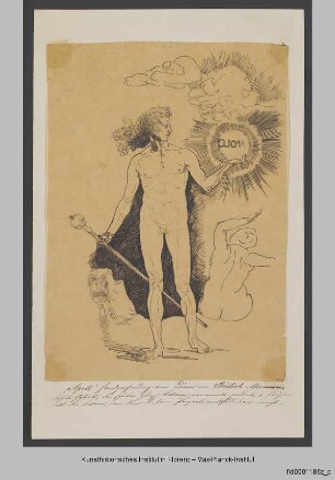 Apollo mit Sonnenscheibe und Stab