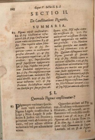 Sectio II. De Constitutione Pignoris.