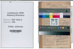 Entnazifizierung Johannes Grebe , geb. 28.11.1898 (Polizeibeamter)