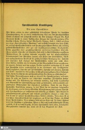 Sprechkundliche Grundlegung