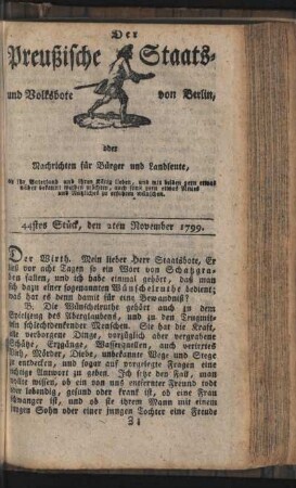 44stes Stück, den 2ten November 1799