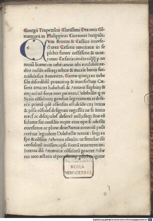 Commentarii in Philippicas Ciceronis