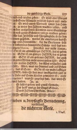 37. Betrachtung: Die nüchterne Seele