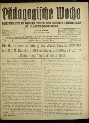 ¬Das¬ "Essener Kompromiß"
