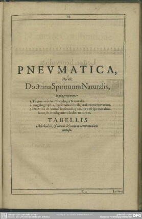 Pneumatica, Hoc est, Doctrina Spirituum Naturalis