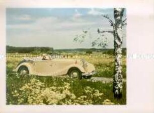 Werbekarte von Mercedes-Benz