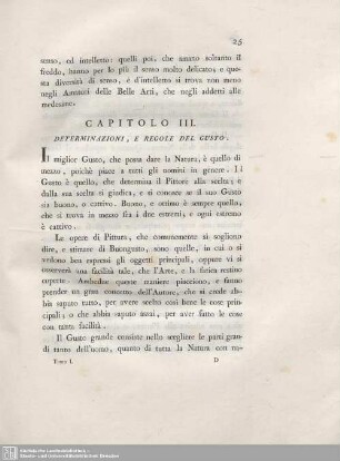 Capitolo III. Determinazioni, E Regole Del Gusto.