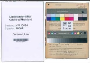 Entnazifizierung Leo Cormann , geb. 08.08.1894 (Aufseher)
