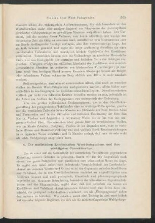 4. Die natürlichen Landschaften West-Patagoniens und ihre wichtigsten Charakterzüge.