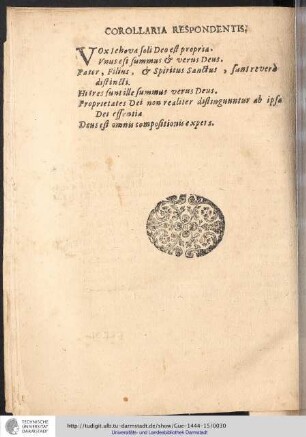 COROLLARIA RESPONDENTIS