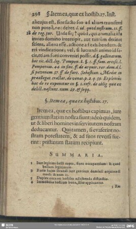 §. Item ea, quae ex hostibus. 17.