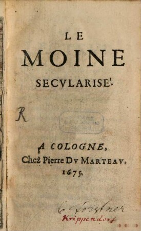 Le Moine secularisé