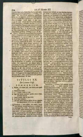 334-353, Titulus XX. De crimine falsi - Titulus XXXII. De novi operis nuntiatione