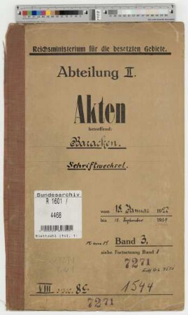 Baracken. Schriftwechsel: Bd. 1