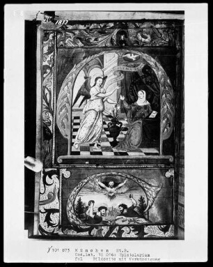 Epistolarium de tempore et de laudis — Zwei szenische Darstellungen übereinander