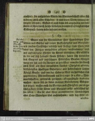 Belohnung und Straffe. §. 63