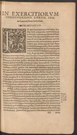 In Exercitiorum Christiformium Librum ... Praefatio.