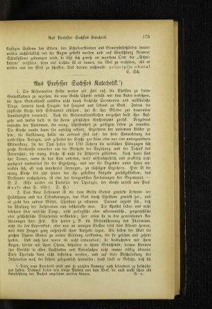 Aus Professor Sachsses Katechetik