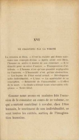 XVI Ne Craignons Pas La Vérité