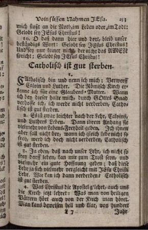 Catholisch ist gut sterben.