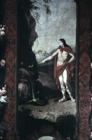 Kleines rotes Zimmer: Apollo als Drachentöter (Ovid Met. I 416-451)