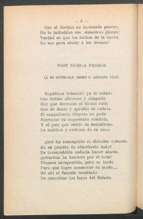 Post nubila phebus : (A mi estimable amigo D. Adriano Díaz).