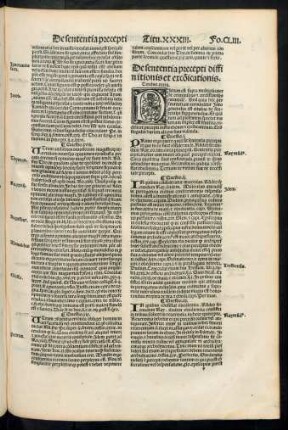 De sententia precepti diffinitionis excommunicationis. Titulus. xxxiii.