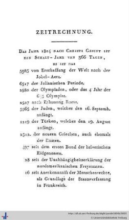 Zeitrechnung