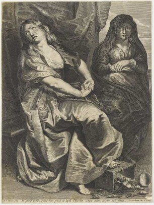 Maria Magdalena in Trauer mit ihrer Schwester Martha