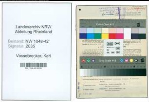 Entnazifizierung Karl Vossebrecker , geb. 31.08.1905 (Bankangestellter)
