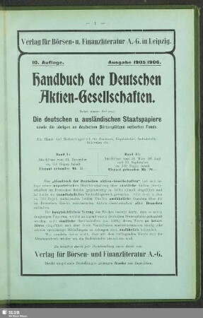 Verlags- und Werbeanzeigen
