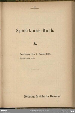 Speditions-Buch