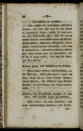 Pulver gegen das Auffahren im Gesicht.