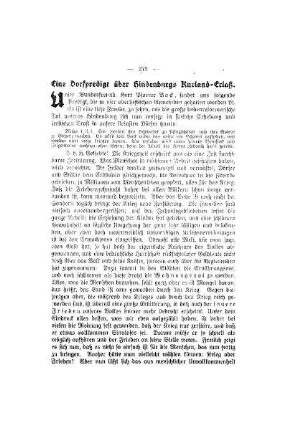 Eine Dorfpredigt über Hindenburgs Kurland-Erlaß