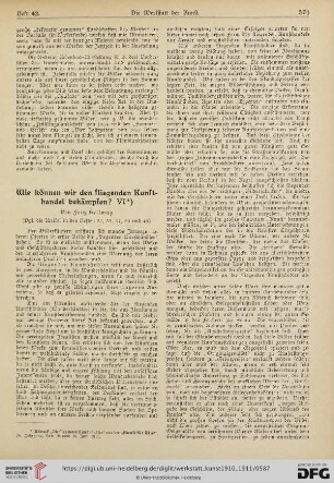 Wie können wir den fliegenden Kunsthandel bekämpfen?, VI