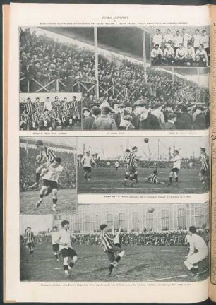 Gran partido de football jugado entre los teams "Racing" y "River Plate", por el campeonato de primera división [Fotografías]
