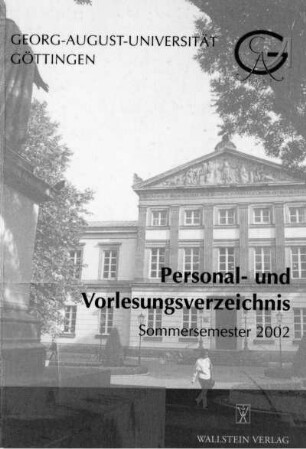 SS 2002: Personal- und Vorlesungsverzeichnis ...