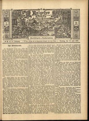 Ausgabe vom Sonntag, den 19. Juli 1908.