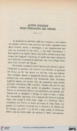 23: Alcune iscrizioni sulle inondazione del Tevere