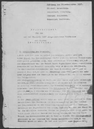 Löwenstein mit Hößlinsülz: Pfarrbericht 1937