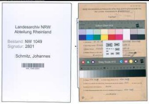 Entnazifizierung Johannes Schmitz , geb. 20.06.1920 (Bahnpolizist)