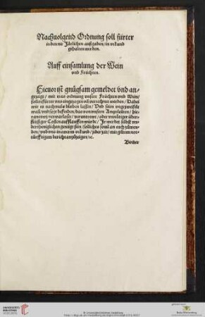 Nachvolgend Ordnung soll fürter in den nit Järlichen außgaben [...]