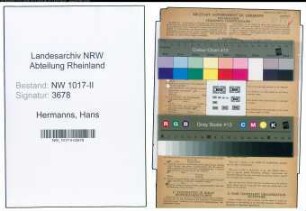 Entnazifizierung Hans Hermanns , geb. 05.03.1910 (Kraftfahrer)