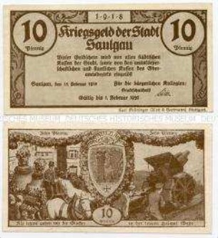 Saulgau, 10 Pfennig