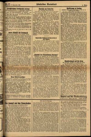 Zweite Ausgabe vom Mittwoch, den 17. September 1941.