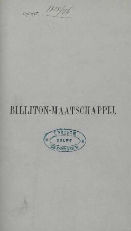 1866/67: Verslag over de Billiton Maatschappij aan het eind van het boekjaar
